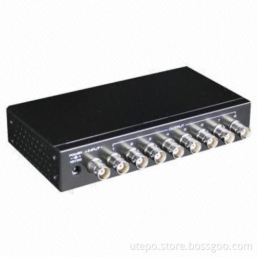 8-channel Video Splitter, Separate Automatic Adjustment, Compatible with PAL, NTSC and SECAM Formats